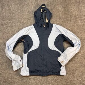Burton Jacket Womens XS Blue Hooded Insulated Ski Snowboard Colorblock Winter